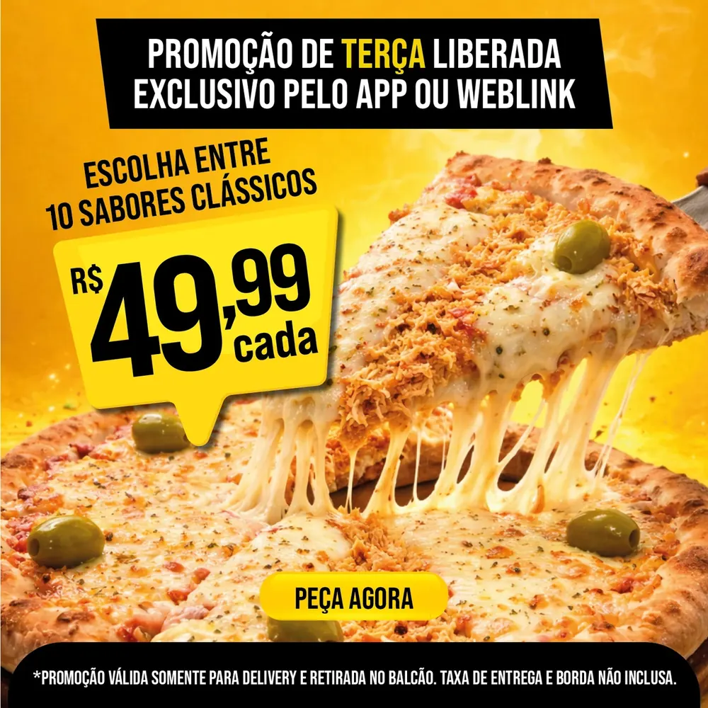 Promoção Terça Agora: 10 sabores clássicos por R$ 49,99